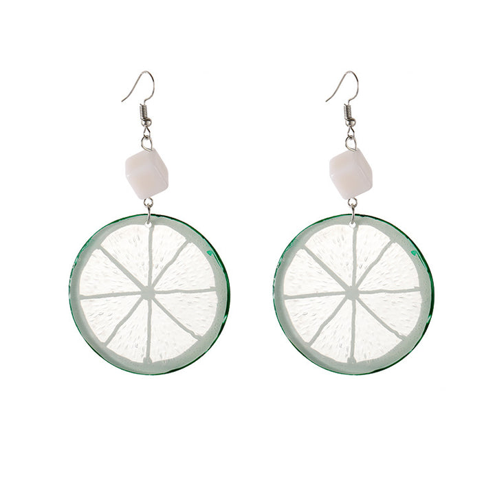 Fashion Creative Fruit Lemon Slice Acrylic Earrings – Stylish Gifts — 1