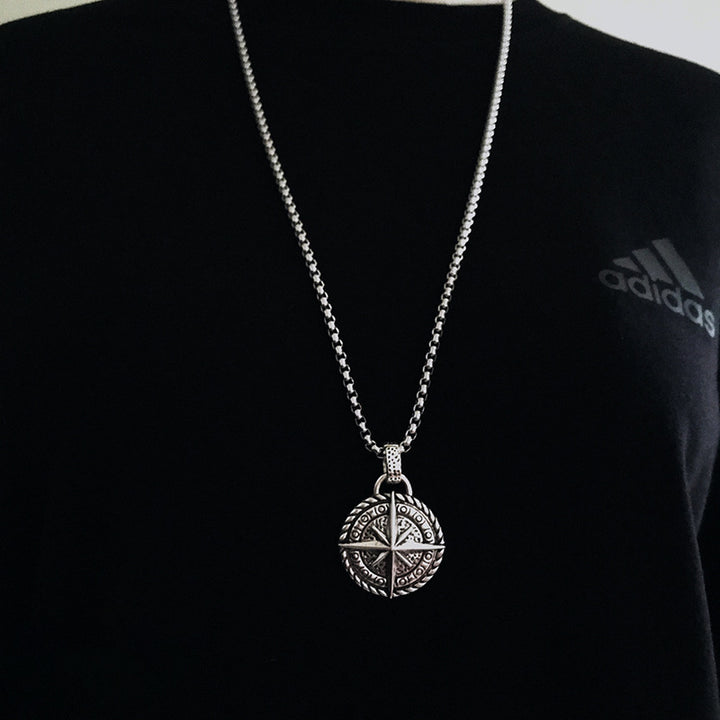 Nordic Viking Compass Stainless Steel Pendant – Jewelry Gift Ideas — 1