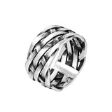 Personalized Retro Woven Extra Wide Ring – Birthday Gifts — 4