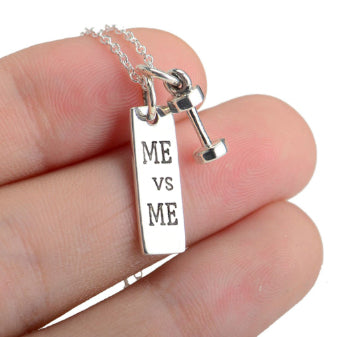 925 sterling silver ME vs ME dumbbell necklace – Jewelry Gift Ideas — 1