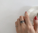 Retro Style Love Three-Layer Ring Female Heart-Shaped – Stylish Gifts — 3