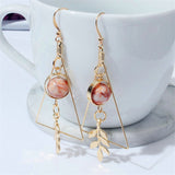 Marble round bead earrings – Small Gift Ideas — 3