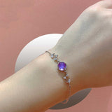 925 Silver Light Luxury Purple Lavender Bracelet – Jewelry Gift Ideas — 5