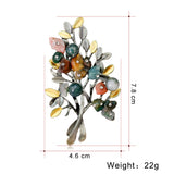 Natural Colored Stone Christmas Tree Brooch – Jewelry Gift Ideas — 3