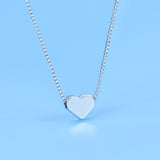 Delicate small heart shape short necklace – Jewelry Gift Ideas — 6