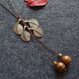 Sandalwood fringed long necklace – Jewelry Gift Ideas — 6