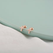 Mini Silver Cross Stud Earrings – Unique Gift Ideas — 6