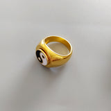 Simple Coin Ring Street Enamel Glaze Women's Ring – Gifts for Her — 4