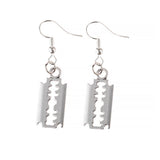 Razor Antique Silver Blade Pendant Earrings – Jewelry Gift Ideas — 1