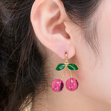 Little Cherry Exaggerated Earrings – Practical Gifts — 8