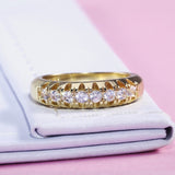 Gold-Plated Fashion Single Row Geometric Ring Female – Stylish Gifts — 2