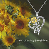 Sunflower Necklace S925 Sterling Silver – Jewelry Gift Ideas — 4
