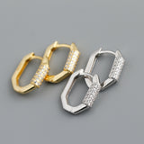 Women's Statement Electroplated Diamond Hoop Earrings – Gifts for Her — 2