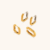Distressed Irregular Lines Rectangle Ear Clip – Small Gift Ideas — 5