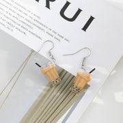 Creative Handmade Pearl Milk Tea Earrings Personalized – Kitchen Gifts — 5