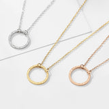 Stainless Steel Geometric Round Stack Necklace – Jewelry Gift Ideas — 2