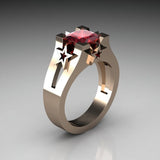 Plated Sapphire Engagement Simulation Diamond Ring – Gifts for Couples — 8