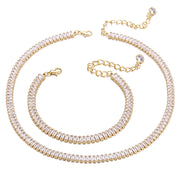 Golden Rhinestone Clavicle Chain Short Necklace – Jewelry Gift Ideas — 9