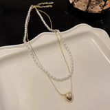 Women's All-match Stitching Love Pearl Necklace – Jewelry Gift Ideas — 19