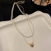 Women's All-match Stitching Love Pearl Necklace – Jewelry Gift Ideas — 19