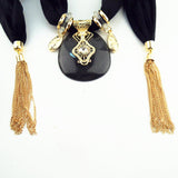 Round Chain Fringe Pendant Scarf Shawl Scarf – Jewelry Gift Ideas — 2