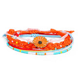 Hand-woven bracelet daisy sunflower – Jewelry Gift Ideas — 5