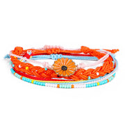 Hand-woven bracelet daisy sunflower – Jewelry Gift Ideas — 5