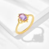 Luxury Natural Amethyst Lace Ring – Practical Gifts — 3
