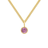 Stainless Steel Necklace With Diamond Birthstone – Jewelry Gift Ideas — 18