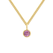 Stainless Steel Necklace With Diamond Birthstone – Jewelry Gift Ideas — 18