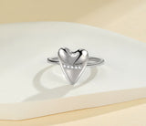 Three-dimensional Loving Heart Zircon Ring For Women – Gifts for Her — 5