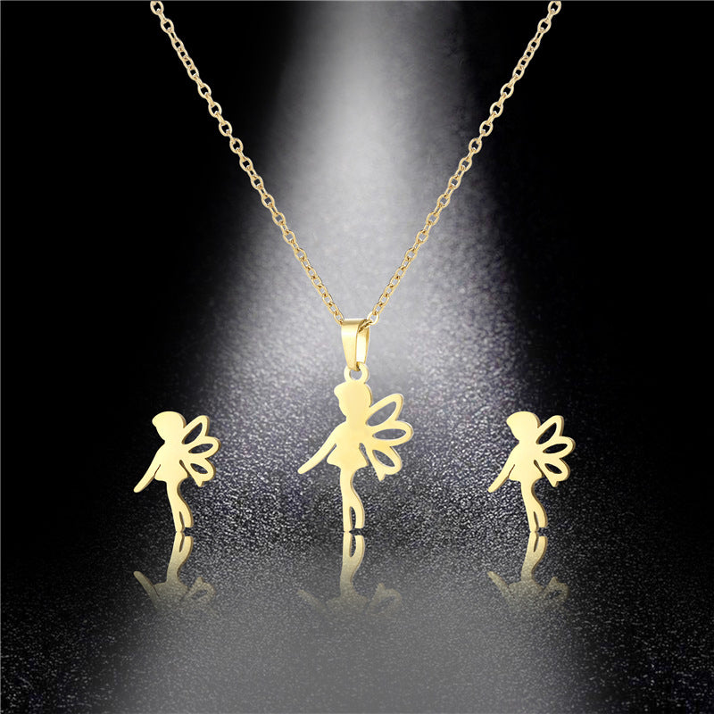 Jewelry Women Cute Angel Pendant Stainless Steel – Jewelry Gift Ideas — 1