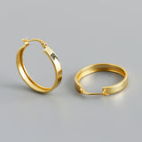 Women's Fashion Wide Flat Round S925 Earrings – Stylish Gifts — 4