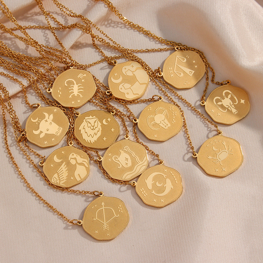 Fashion Simple Zodiac Sign Necklace Women's – Jewelry Gift Ideas — 1