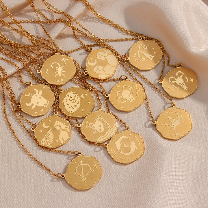 Fashion Simple Zodiac Sign Necklace Women's – Jewelry Gift Ideas — 1