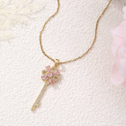 Women's Creative Retro Key Flower Necklace – Jewelry Gift Ideas — 5