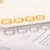 Stainless Steel Hollow Ring Heart-shaped Geometric – Stylish Gifts — 2