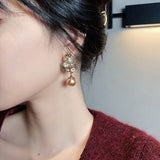 Rhinestones Flowers Pearls Earrings Fashion Elegant – Stylish Gifts — 7