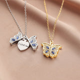 Romantic Butterfly Locket Necklace Openable I – Jewelry Gift Ideas — 2