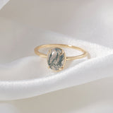 Women's Natural Aquatic Agate Ring – Gifts for Her — 3