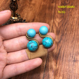 Ornament Distressed Gold Hand-woven Turquoise – Jewelry Gift Ideas — 7