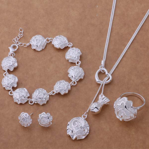 925 Silver Plated Set Women's Beautiful Tassel – Gifts for Her — 1
