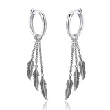 Fringe Chain Male Hipster Leaf Pierced Earrings – Gifts for Him — 5