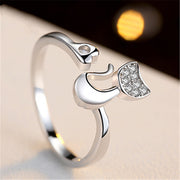 Simple personality creative kitten opening ring – Cat Lover Gifts — 1