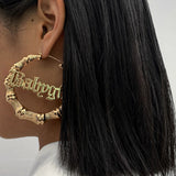 Creative Peach Heart Baby Letter Earrings Female – Gifts for Her — 2