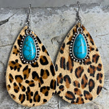 Western Animal Grain Cowhide Water Drop Turquoise – Stylish Gifts — 4