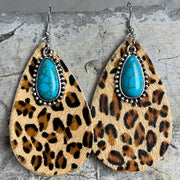 Western Animal Grain Cowhide Water Drop Turquoise – Stylish Gifts — 4
