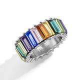 Colorful personality fashion geometric ring – Stylish Gifts — 11