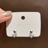 Micro Inlaid Butterfly Stud Earrings French Earrings – Gifts for Her — 6