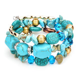 Colorful Natural Stone Turquoise Beaded Bracelet – Jewelry Gift Ideas — 10